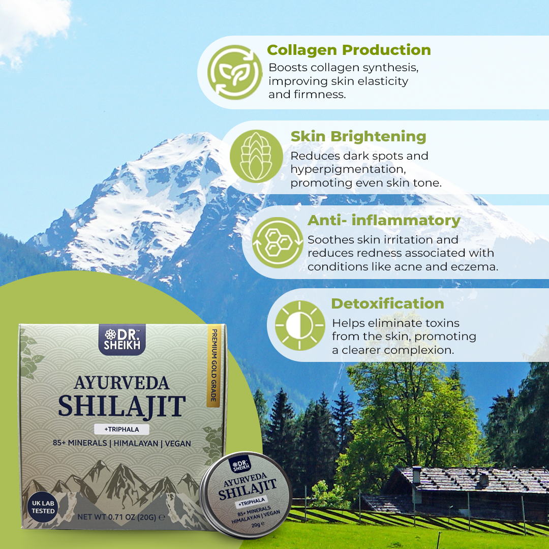 DrSheikh’s Ayurvedic Anti-wrinkle & Anti-aging Himalayan Shilajit & Triphala for Naturally Youthful Skin