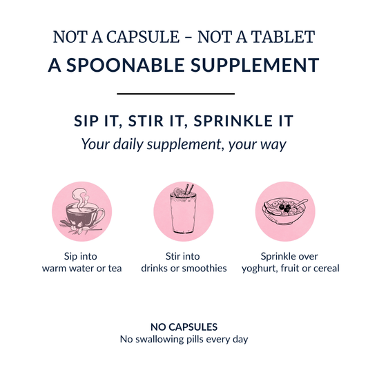 Female Vitamins – Collagen, Hyaluronic Acid & Rosehip for Beauty From Within | 30-Day Supply Spoonable Supplement