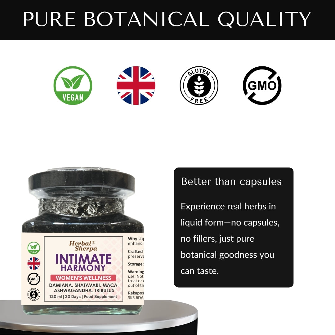 Botanical Wellness Supplement for Women – Vegan Liquid Blend with Maca, Beetroot, Ginger & Chamomile (30-day Supply)