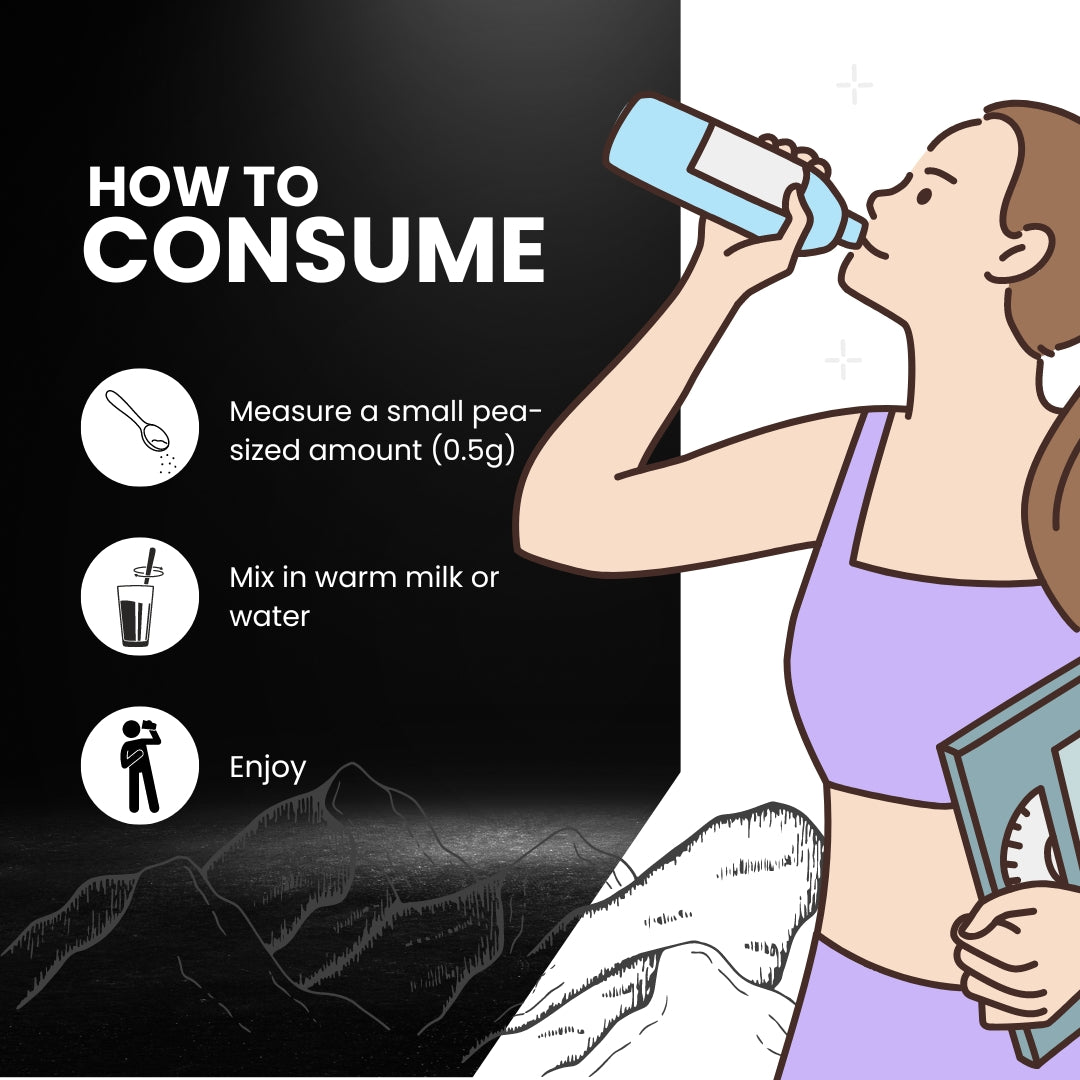 how to consume DrSheikh Sun-dried Gold Shilajit & Triphala – Anti-Aging & Radiant Skin, 20g (in two 10g containers).
