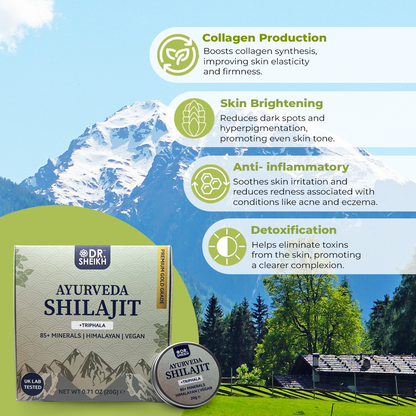 DrSheikh’s Ayurvedic Anti-wrinkle & Anti-aging Himalayan Shilajit & Triphala for Naturally Youthful Skin and Radiant Complexion - 10 & 20g.