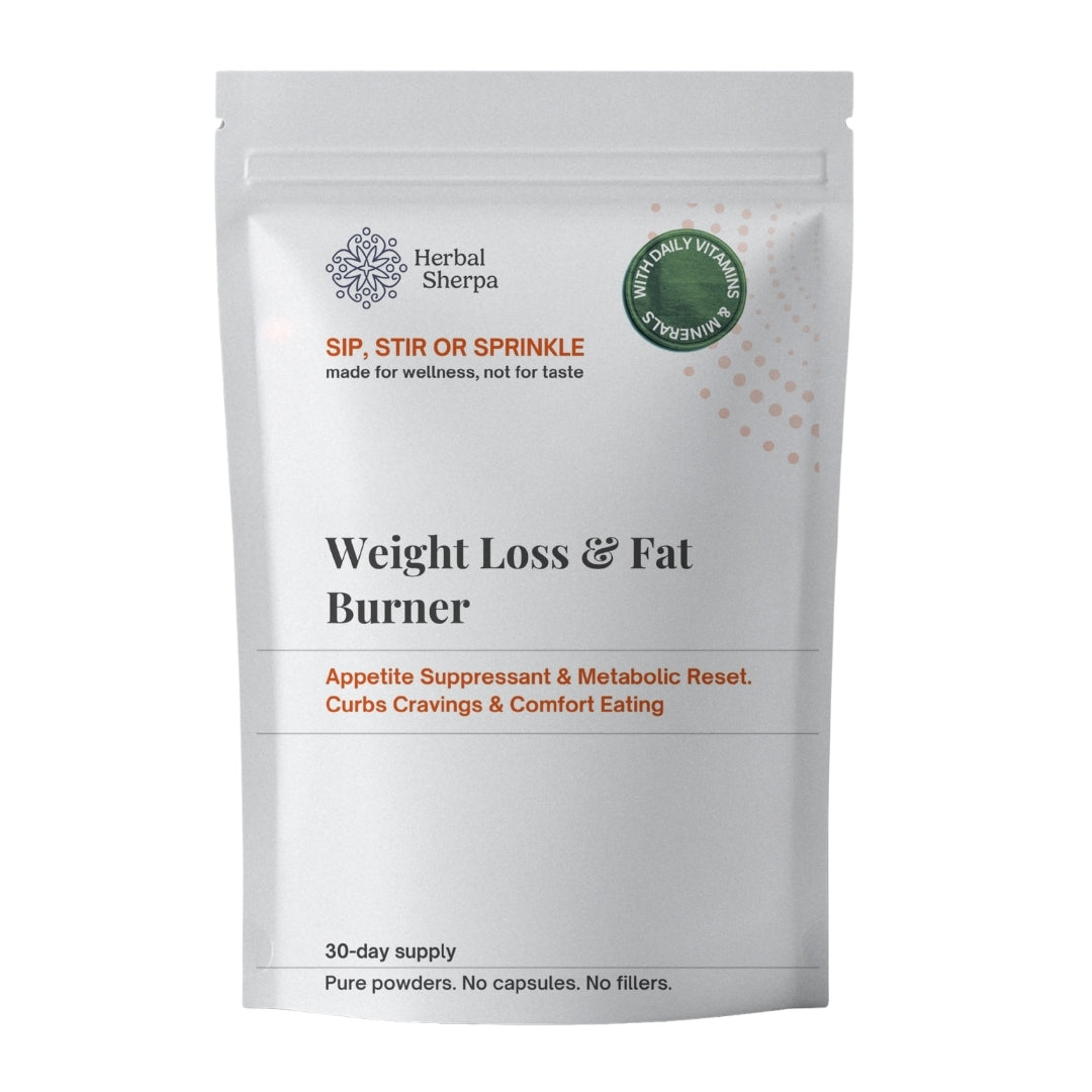 Herbal Sherpa Vegan Weight Loss & Fat Burner — Appetite suppressant, metabolic reset, cravings control — 60g pure powder pouch