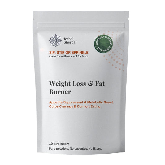 Herbal Sherpa Vegan Weight Loss & Fat Burner — Appetite suppressant, metabolic reset, cravings control — 60g pure powder pouch