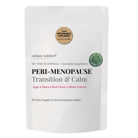 Perimenopause Supplement for Women – Hormone Balance Sage Red Clover Black Cohosh Ashwagandha Maca | Spoonable Powder 30 Day Supply