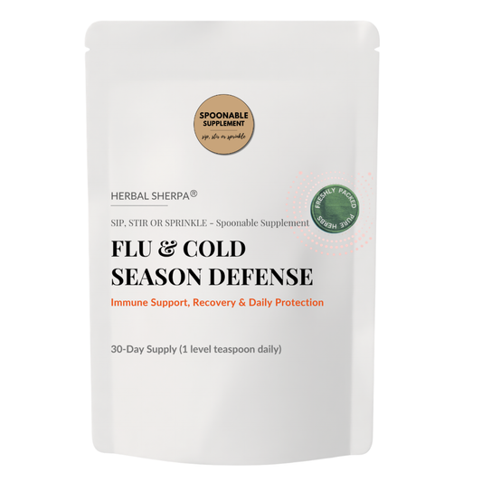 Flu and Cold Season Defence - Elderberry, Ginger, Echinacea, Vitamin C, D3 (60g)