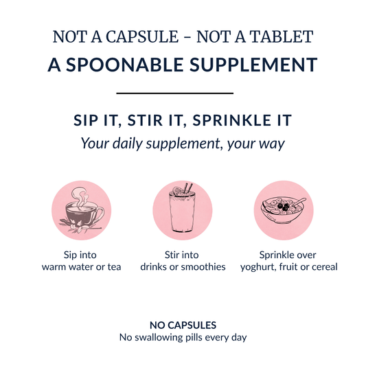 Women’s Healthy Hair Support – Marine Collagen Biotin Zinc | Spoonable Powder 30 Day Supply