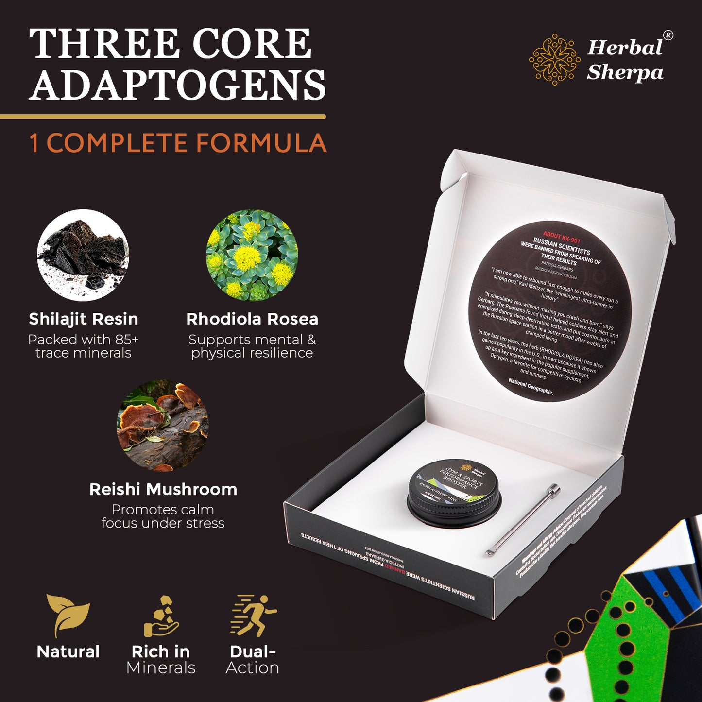KX901 – Pre-Workout & Recovery with Rhodiola, Shilajit & Reishi