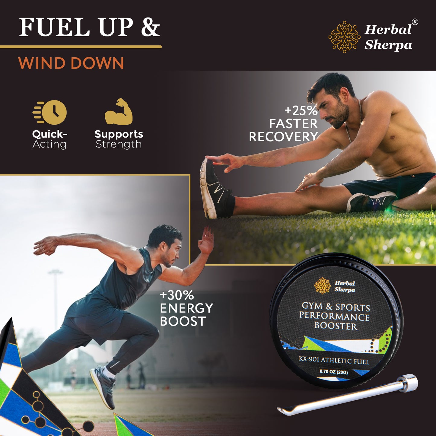 KX901 – Pre-Workout & Recovery with Rhodiola, Shilajit & Reishi