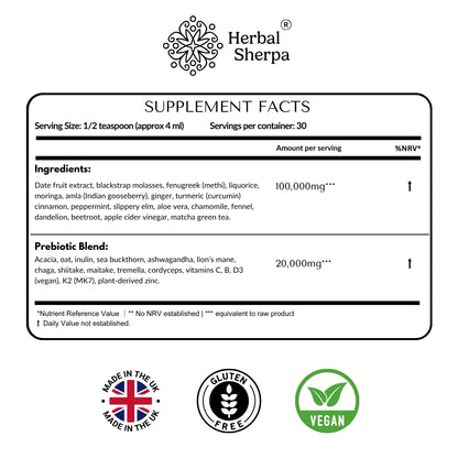Botanical Wellness Supplement for Women – Vegan Liquid Blend with Maca, Beetroot, Ginger & Chamomile (30-day Supply)