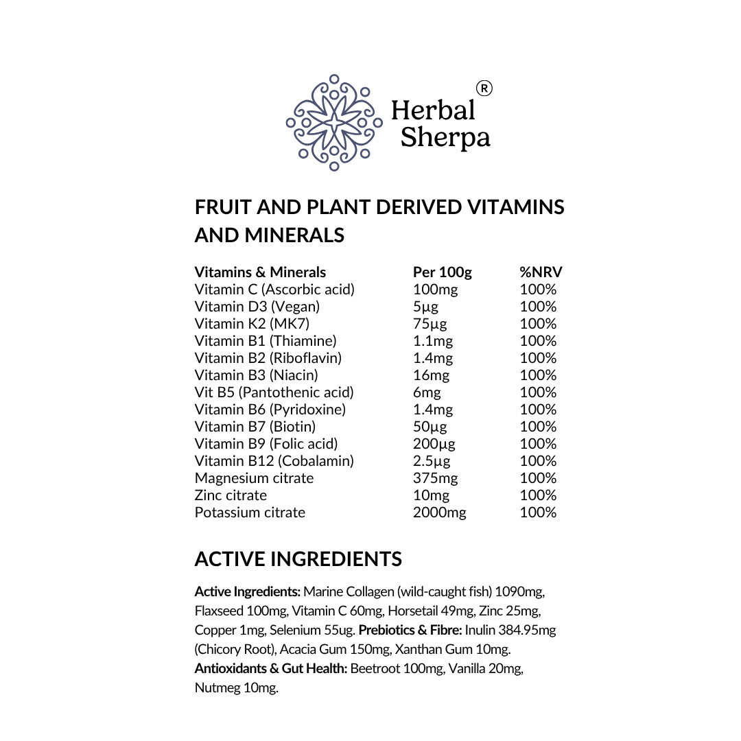 Men’s Hair Root & Scalp Support – Marine Collagen Zinc Flaxseed | Spoonable Powder 30 Day Supply