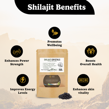 DrSheikh Halal Himalayan Shilajit Resin Crystals – Double Strength, 15-60g