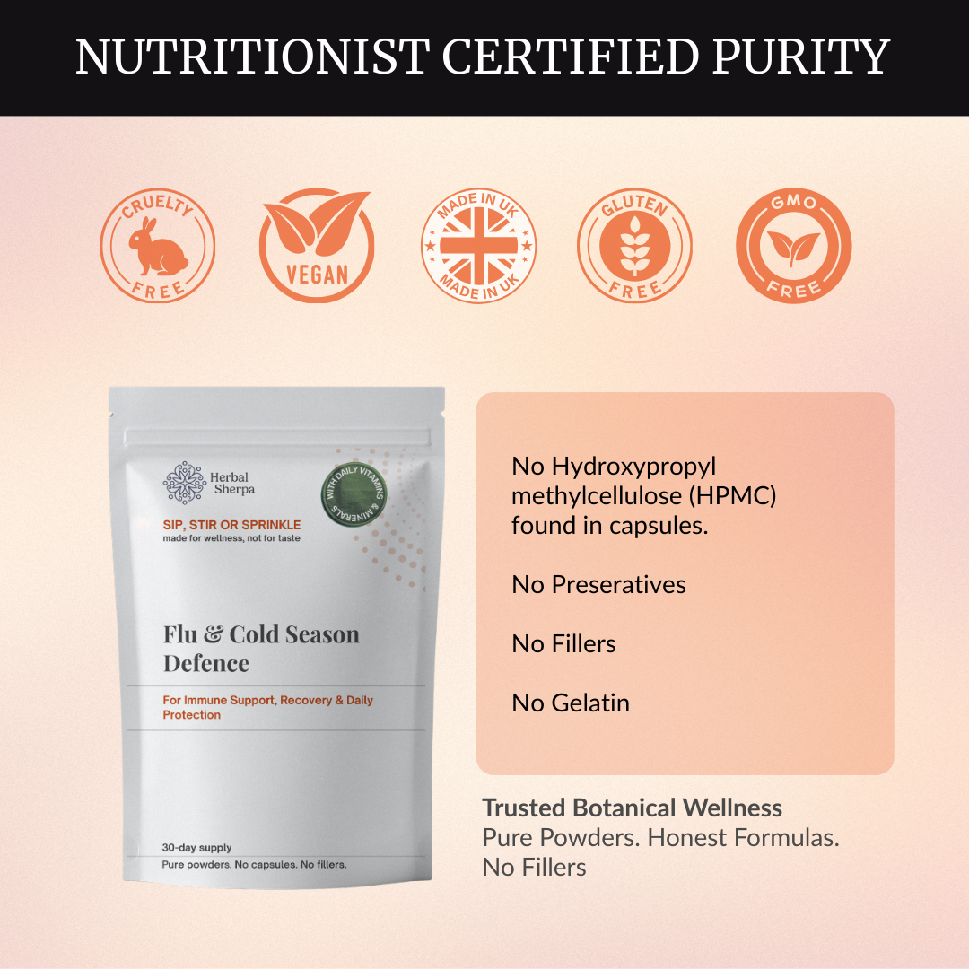 Seasonal Wellness & Immune Balance — Natural Vitality, Daily Wellness Support & Cold-Weather Comfort | 60g Vegan Powder Blend