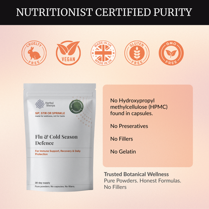 Seasonal Wellness & Immune Balance — Natural Vitality, Daily Wellness Support & Cold-Weather Comfort | 60g Vegan Powder Blend