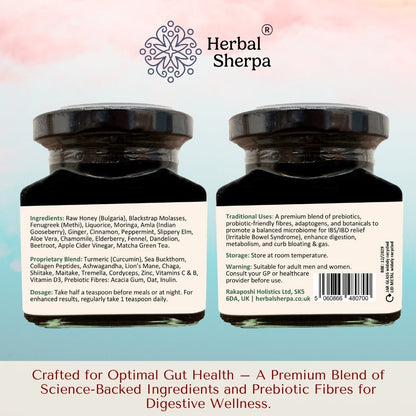 Herbal Sherpa Microbiome & Gut Health Supplement. 120ml 30 Days.