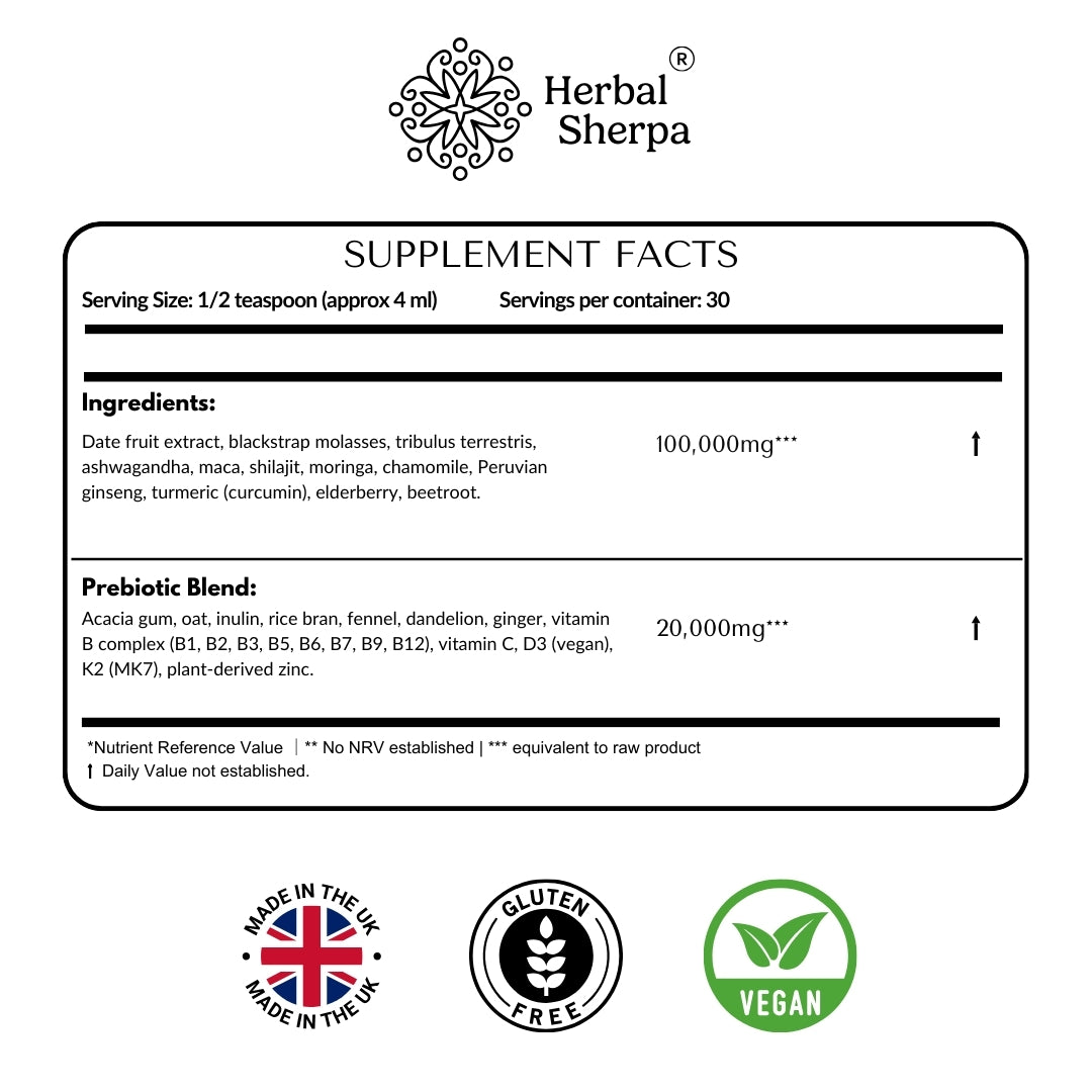 Men’s Testosterone and Libido Booster – Vitality and Stamina | Vegan (120 ml)