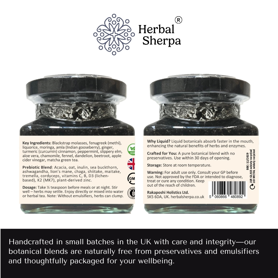 Gut Health and Digestion– Slippery Elm, Sea Buckthorn, Aloe Vera, Ginger & Prebiotic Fibres (30-Day Supply)