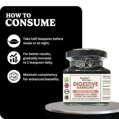 Gut Health and Digestion– Slippery Elm, Sea Buckthorn, Aloe Vera, Ginger & Prebiotic Fibres (30-Day Supply)