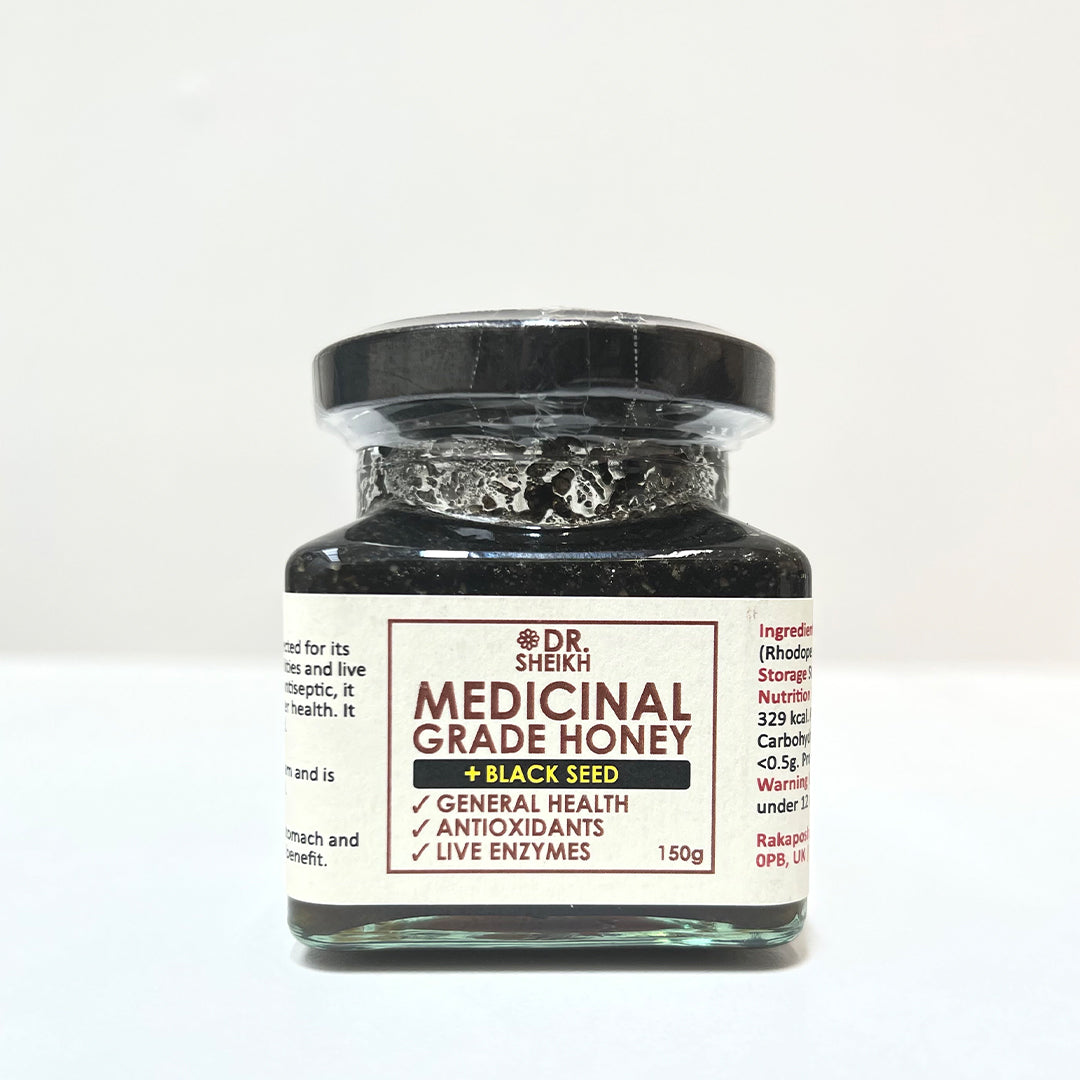 DrSheikh Medicinal Grade Honey + BLACK SEED 150g